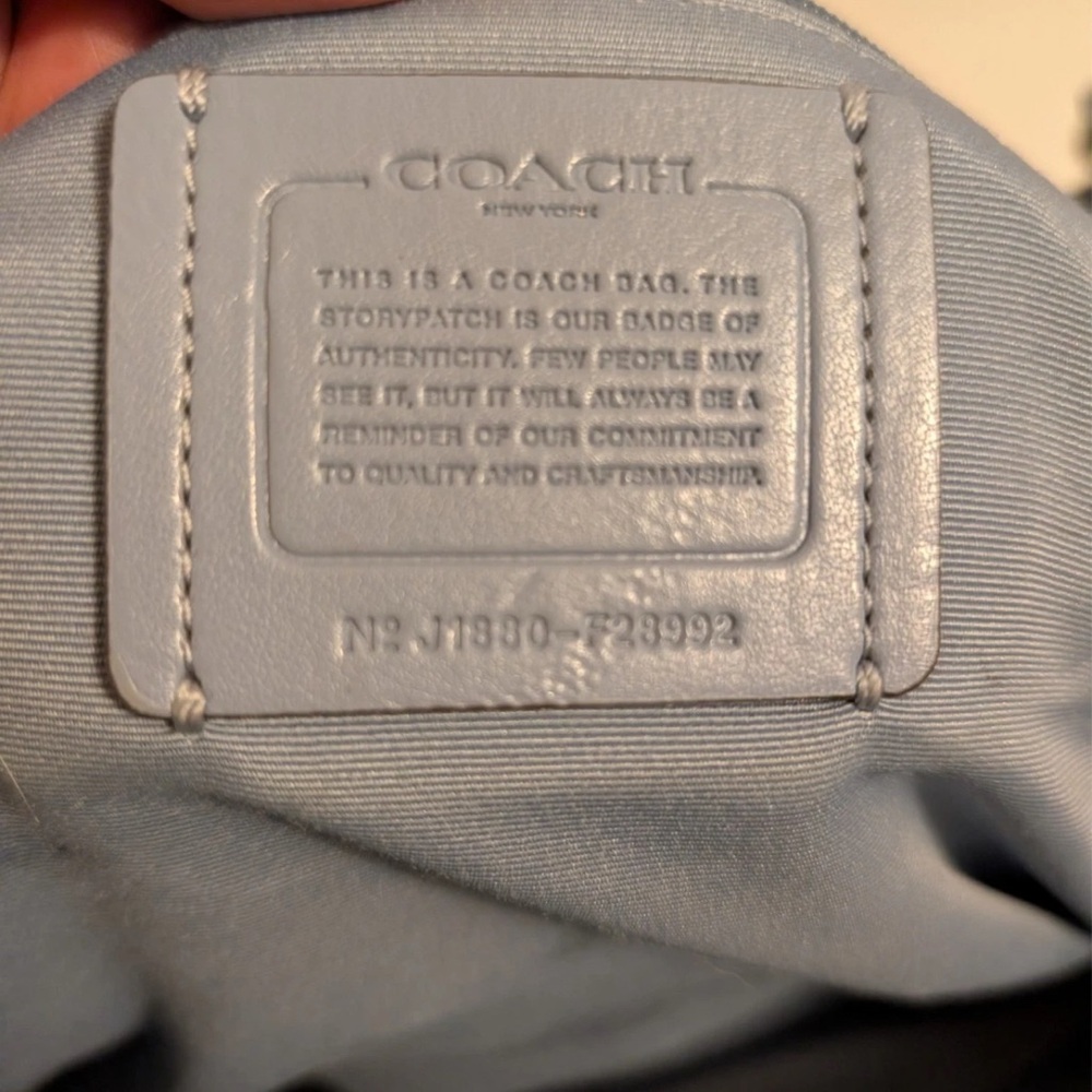 Coach Charcoal Leather Shoulder Bag - Picture 5 of 9
